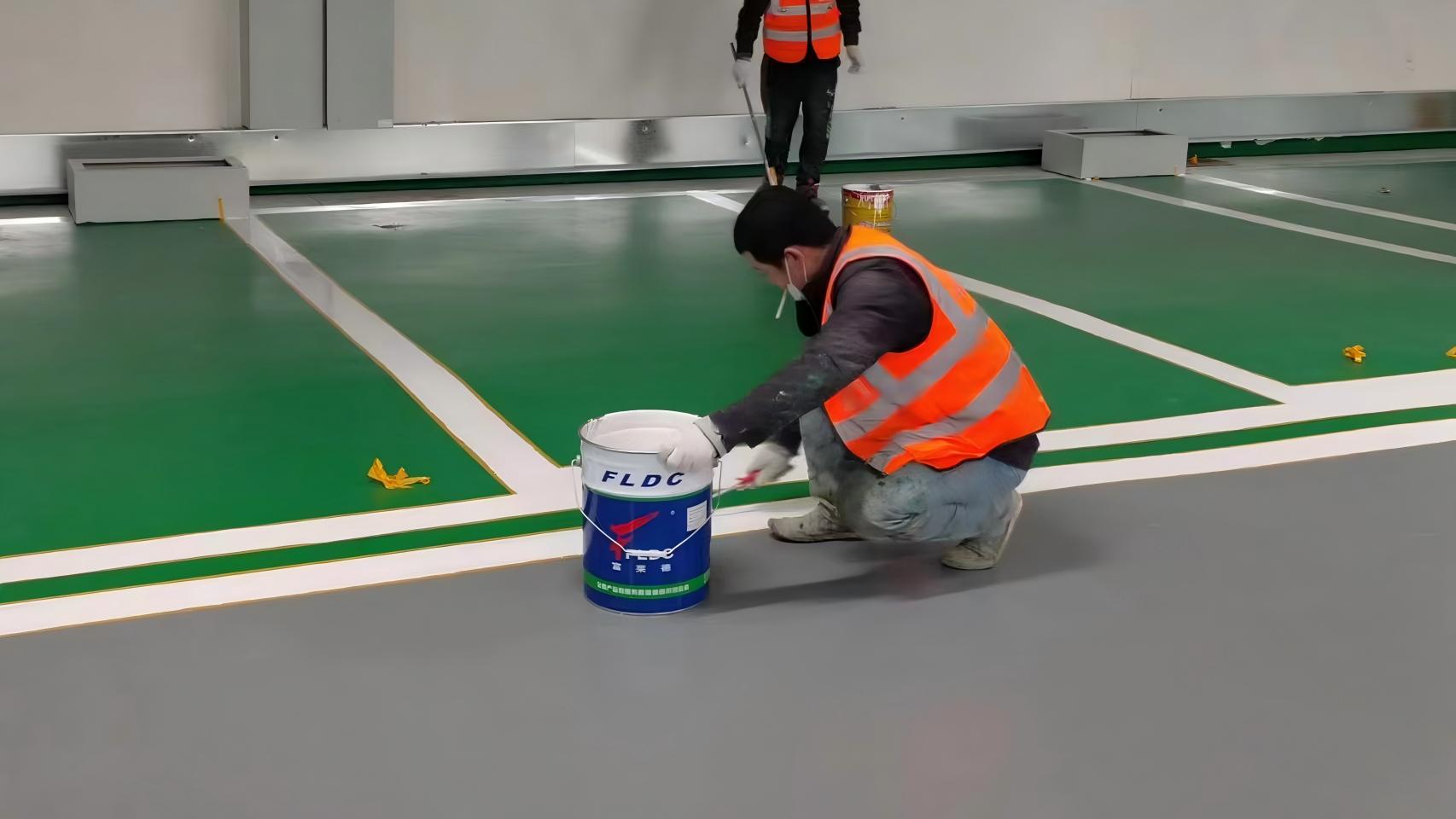 新能源車庫充電樁區(qū)域的地坪漆配套解決方案